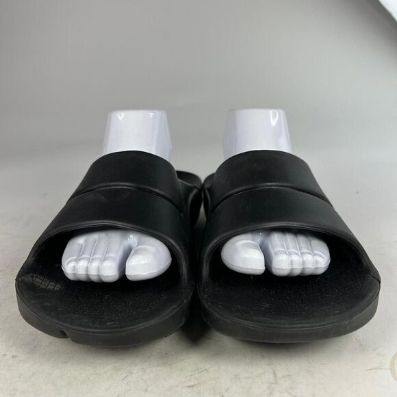 OOFOS OOahh Slide Sandals Mens US 10 Recovery Black Athletic Comfort Shoes - Picture 3 of 10